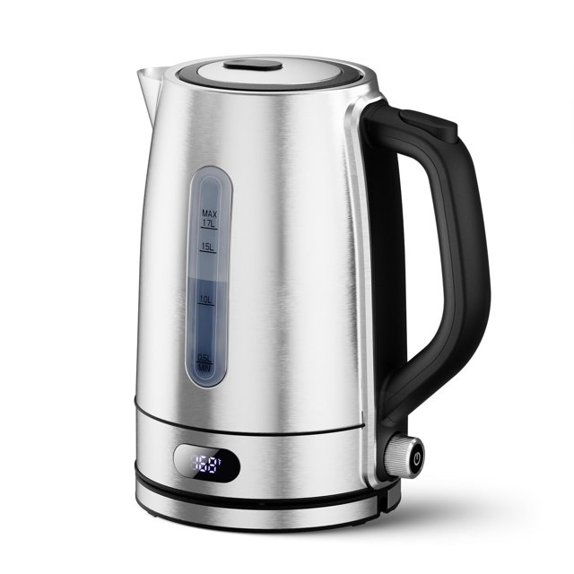 COWSAR Electric Kettle with Precise Temp Control - Hot Water Kettle 1.7L, 304 SS, Hidden Heater, Temp Display, One-Key Lid, Auto Off, Safety Guards,