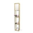 thumbnail image 3 of Lampe de sol Simple Conceptions  Etagère de rangement avec abat-jour en lin, 3 of 5