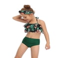 thumbnail image 3 of Mother and Daughter Bikini Leopard/Floral Crop Halter Back Tie Bra Tops High Waist Triangle Panty Set, 3 of 7