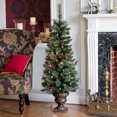 thumbnail image 3 of Haute Decor 4 Pieds Pré Éclairé Sapin de Noël avec 80 Lumières Blanches Chaudes LED, 3 of 3