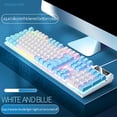 thumbnail image 1 of Cagogo Clavier de Jeu à Moins de 5 $, Clavier de Jeu USB Filaire, Clavier Rétroéclairé RVB à Sensation Mécanique, Clavier Flottant Résistant aux Éclaboussures pour PC, Clavier Ergonomique avec Touches Multimédias, 1 of 5