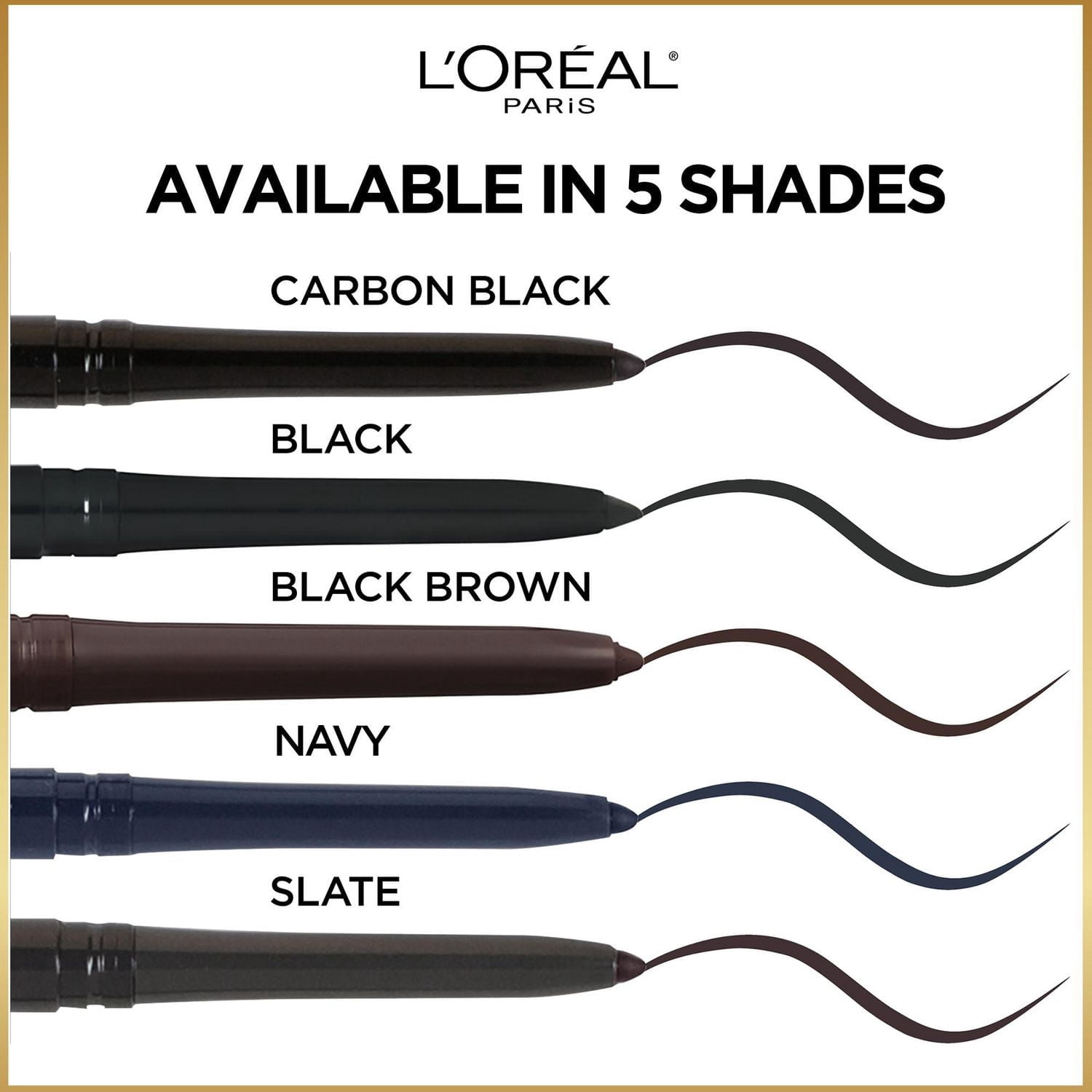 L'Oréal Paris Traceur Infallible Original, Crayon traceur mécanique avec estompeur intégré, Marine