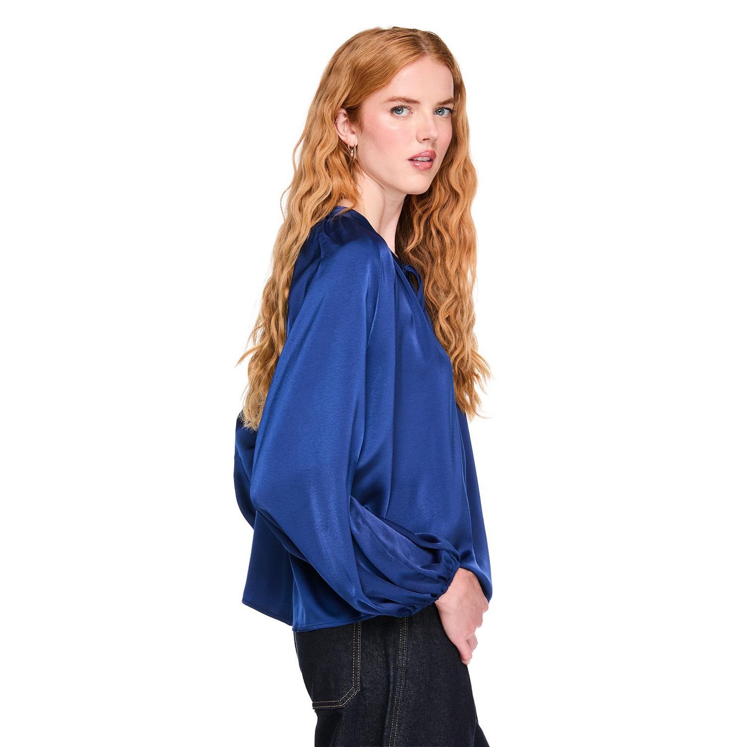 Chemisier en satin avec nouette George pour femmes
