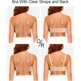thumbnail image 3 of YANDW Strapless Lightly Padded Full Figured Coverage Bra Clear Back Multiway Invisible Straps Backless Brassiere for Women, 3 of 7
