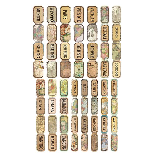 simhoa 30 Pieces Scrapbooking Stickers, Diary Paper Note Stickers Seal Journal Stickers I