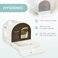 thumbnail image 3 of PawHut Cat Litter Box with Lid, Removable Tray, Scoop, Filter, White, 3 of 8