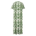 thumbnail image 4 of Ovzne Robes d'Été pour Femmes Robe Femme Robe Unie Ample Décontractée Mode Robe à Manches Longues Robe à Col à Manches Longues pour Femmes Robe d'Été à Manches Longues Imprimée Liquidation, 4 of 6