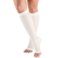 thumbnail image 1 of Truform Sheer Knee High Stockings, Open Toe: 15 - 20 mmHg, White, Large, 1 of 7