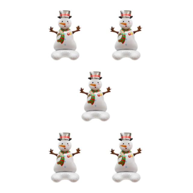 Ruiboury Party Decor Essential Christmas Foil Balloons With Exquisite Patterns Balloon Christmas Suitable For Any Places multicolor Stretching Snowman 5Set
