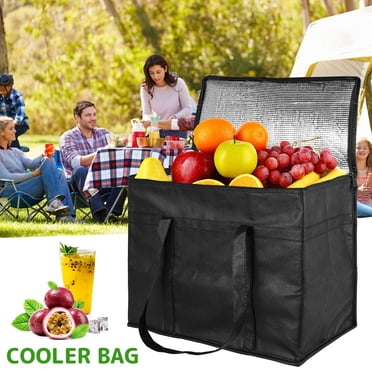EIMELI  Cooler Bag Insulated Grocery Bags Large  Rigid & Collapsible With Handles And Zippered Top  Insulated Cooler Bags  Reusable Grocery Shopping Bags  Thermal Bags