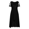 thumbnail image 4 of CHOK Robes en Dentelle pour Invitées de Mariage pour Femmes à Manches Mi-Longues Robe de Mère du Marié Robe de Mère de la Mariée Élégante Robe de Soirée Formelle en Mousseline Verte G, 4 of 6