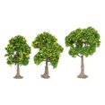 thumbnail image 1 of Bunblic 3 Pieces Mini Landscape Tree Model Trees DIY Crafts Railway Train Railroad Layout Diorama Tree Building Model Miniature Trees yellow fruit trees, 1 of 8