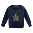 thumbnail image 4 of PMVFHDE Liquidation Chandail Vintage pour Enfants Automne et Hiver à Manches Longues Mode Imprimé Col Rond Chandail à Capuchon pour Garçons et Filles Plus Manteau à Capuchon Chaud Chandail Vintage, Marine, 4-5 Ans, 4 of 4