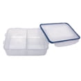 thumbnail image 3 of Starfrit LocknLock Plastic Divided Lunch Container - Removable Divider - 54oz/1.6L - Airtight & Leakproof - 4-Sided Locking Lid, 3 of 10