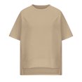 thumbnail image 4 of Plebaso T-shirts Surdimensionnés pour Garçons Filles Manches Courtes Décontractés T-Shirts Unis Enfants Col Rond Hauts Légers, 4 of 5