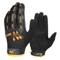 thumbnail image 1 of Miulika Full Finger Touchscreen Motorcycle Gloves Shock Absorption Anti-Slip Finger Black Orange M, 1 of 9