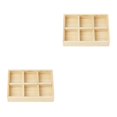 thumbnail image 2 of Thinsony Jewelry Display Tray Case Beads Holder Ladies Bangles Gemstone Stackable 6 grids 7.87x5.91x1.38 Inch 2Set, 2 of 6