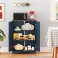 thumbnail image 4 of Costway Armoire de Rangement au Sol Organisateur de Rangement Moderne avec Tablettes Ajustables et 2 Portes, 4 of 10
