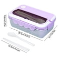 thumbnail image 3 of Suncoda Portable Lunchbox, Divided Lunch Box, Microwave Heated Plastic Lunch Box, Microwave Oven Student Meal Box Office Worker Portable Tableware Meal Box, 3 of 3