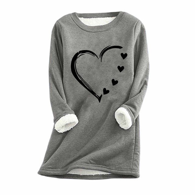 Birdeem Womens Large Loose Raglan Top Thickened and Velvet Lamb Wool Warm Underlay