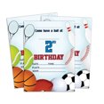 thumbnail image 1 of Darling Souvenir Blue Birthday Invitation Card 28 Pcs Fill or Write In Blank Invites Printable Party Supplies 5 x 7 Inches, 1 of 5