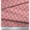 thumbnail image 2 of Soimoi Tissu Poly Georgette Filigrane Damas Imprimé Tissu au Mètre 52 Pouces de Large, 2 of 3