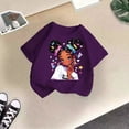 thumbnail image 4 of AJIWYH T-Shirts Unis pour Enfants, T-Shirt Graphique Mignon à Col Rond et Manches Courtes pour Fille, T-Shirt Décontracté d'Été, Polos pour Filles de 7-8 Ans, Violet, 4 of 4