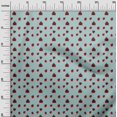 thumbnail image 2 of oneOone Tissu Jersey Coton Bleu Clair Rouge Insecte Matériel de Robe Tissu Imprimé Tissu au Mètre 58 Pouces de Large, 2 of 4