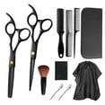 thumbnail image 1 of Hairdressing Kits 13 PCS Stainless Steel Professional Barber Scissors Set Hair Teeth Trimmer Flat Cutting Shears Comb, 1 of 9