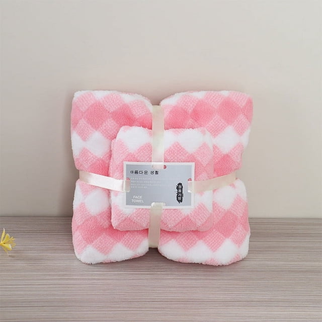 RKSTN Towels DiamondCoral Velvet Towel Bath Towel Set, Daily Use Soft Absorbent Mother Towel, Face Washing Towel, Bath Towel Soft & Absorbent Bath Towels