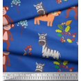 thumbnail image 3 of Soimoi Poly Georgette Fabric Berries & Animals Cartoon Print Fabric by Yard 42 Inch Wide, 3 of 3
