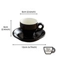 thumbnail image 2 of Ceramic Espresso Cups 2.5oz, Dishwasher & Microwave Safe, White, 2 of 5