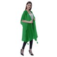 thumbnail image 3 of Moomaya Womens Georgette Shrug Open Front Long Sheer Coverup w/ Tassels, 3 of 7
