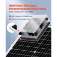 thumbnail image 2 of KFFKFF 50W 12V Solar Battery Charger Maintainer, Mono Solar Panel Trickle Battery Charger with Upgraded MPPT Controller, IP65 Waterproof, 2 of 9