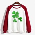thumbnail image 4 of Bowake Womens St. Patrick's Day Sweatshirt Printed Round Neck Raglan Long Sleeve Tops Casual Loose Pullover Blouse, 4 of 4