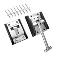 thumbnail image 2 of S SERENABLE T Shape Entry Door Latch Trucks Horse Trailers Entry Door Latch with 8 rivets, 2 of 9