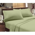 thumbnail image 4 of Hotel Luxurious, 1800 Series Super Soft Embroidery 4 PC Sheet Set (Queen, Sage), 4 of 4