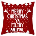 thumbnail image 1 of Jusqu'à 65 % de Rabais SMihono Housse de Coussin de Noël, Forme Flocon de Neige, Forme Orignal Père Noël, Rouge Classique de Noël, 1 of 1