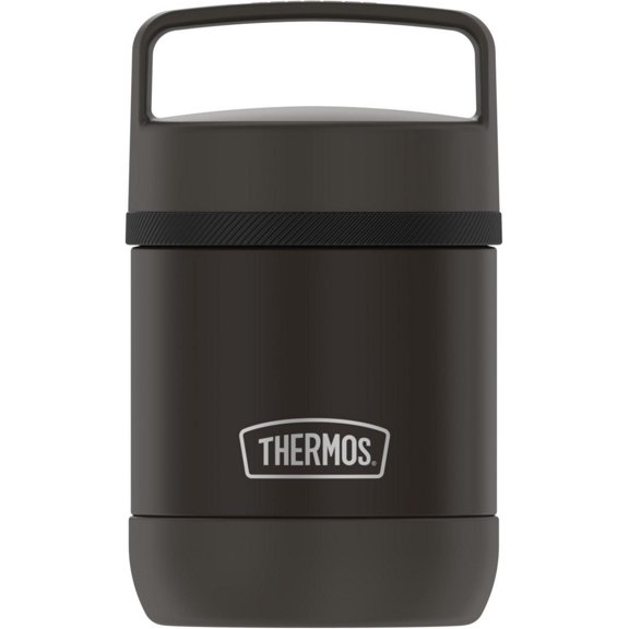 Bocal à Aliments Isolé Sous Vide Thermos Acier Inoxydable 10 oz Avec Poignée - Noir Mat