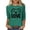 AA-Green, variant on QATAINLAV Womens 3/4 Length Sleeve Shirts Fashion Heart Print Crewneck Pullover Tops Casual Going Out Shirt Game Day Outfits 90 Percent off Clearance Sale Green XXL