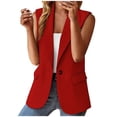 thumbnail image 4 of CEHVOM Veste Décontractée Sans Manches de Mode pour Femmes, Couleur, Petite Tailleur d'Affaires, Veste de Tailleur pour Femmes, Liquidation, 4 of 7