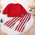 thumbnail image 2 of Kid Christmas Sets Long Sleeve  Neck Christmas Letters Shirt Bell-Bottoms Trousers, 2 of 6