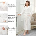 thumbnail image 4 of Peignoir Long pour Femmes en Molleton Doux, Peluche Duveteuse, Robe de Chambre Chaude d'Hiver pour Dames, 4 of 7