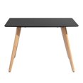thumbnail image 2 of Topcobe Table de Salle à Manger Table de Cuisine Carrée Moderne en Métal pour Meubles de Bureau à Domicile, Noir, 2 of 7
