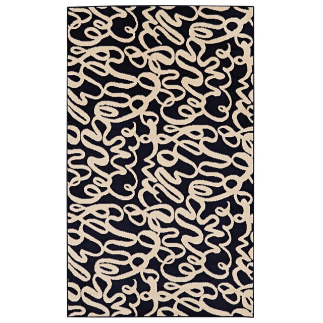 Capri Sasha Blue & Bone 4' 3" x 7' 3" Area Rug