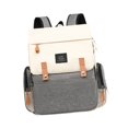 thumbnail image 3 of Bunblic Diaper Bag Backpack for Mom Large Capacity with Changing Pad Travel Bag beige and gray, 3 of 8