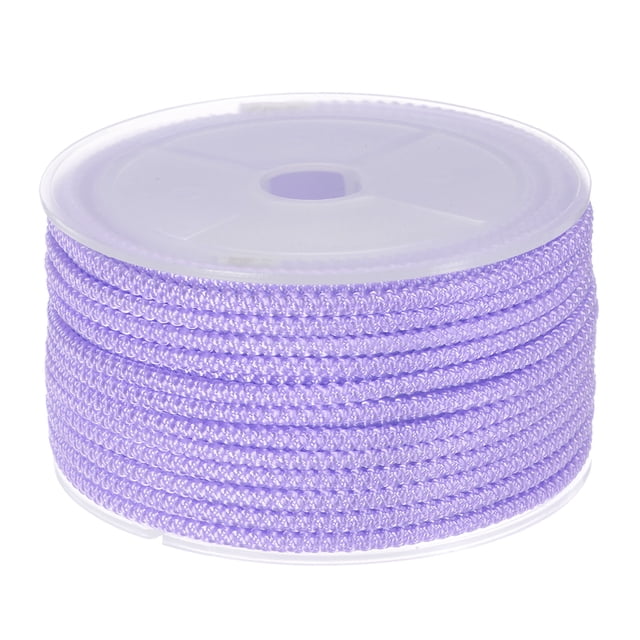 Unique Bargains Nylon Beading Thread Cord 3mm Extra Strong Braided Nylon String for Necklace Crafting 10M/33 Feet, Light Purple