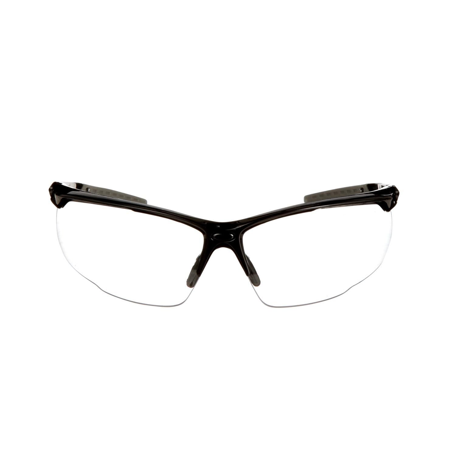 Lunettes de grand rendement 47070H1-DC 3M(MC), conception classique, monture noire et grise, verres antibuée transparents