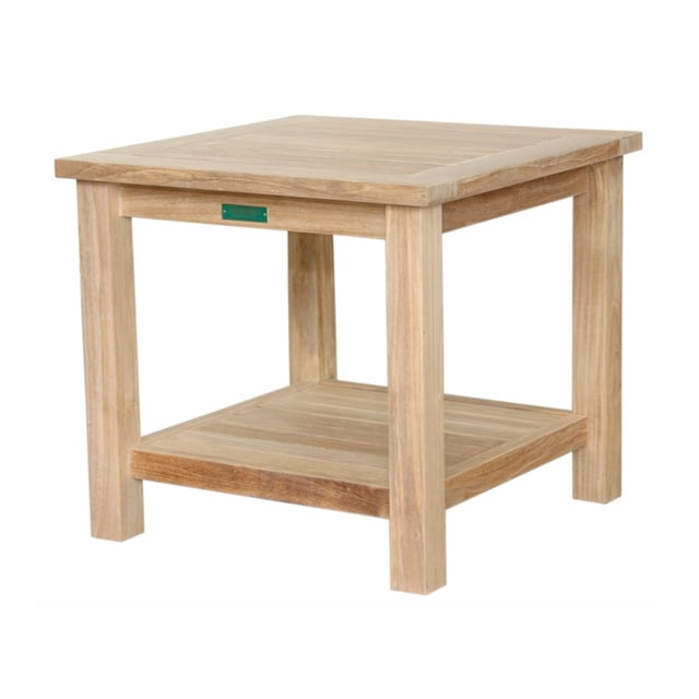 Anderson Teak Table d'Appoint Carré à 2 Niveaux de 22 Po