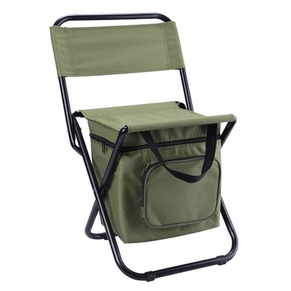 Fishing Chair with Cooler Bag Compact Fishing Stool Foldable Camping Chair